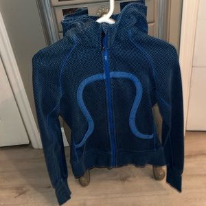LuluLemon Scuba hoodie Blue and black pattern